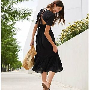 Free people Frances Tie Back Midi Dress Size XS